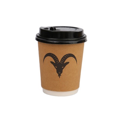 8oz Paper Double Wall Cup Disposable Cup For Bubble Tea Coffee